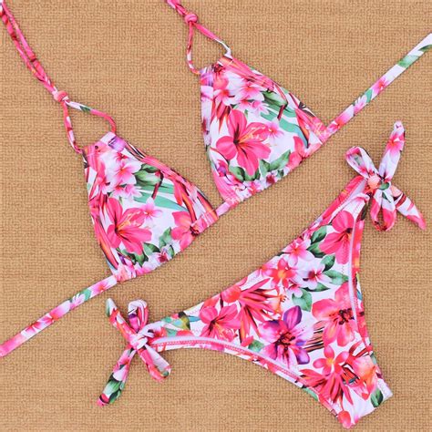 Get Ready for the Beach with a Hawaiian Print Bikini